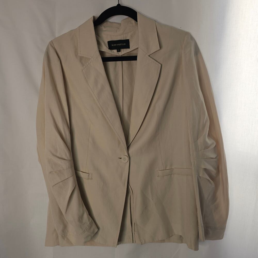Kobi Halperin Cream Langenlook Relaxed Torryn Linen Size Small